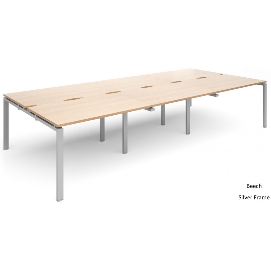 Adapt 6 Person Bench Desk | 1600mm Deep